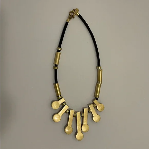 Madewell chunky black and gold statement necklace - Picture 3 of 5